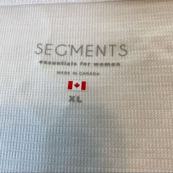 Seg'ments V Neck 3/4 Sleeve White Top Size XL - Picture 3 of 8